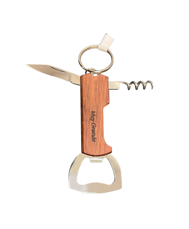 Muy Grande Barman's Wood Keychain