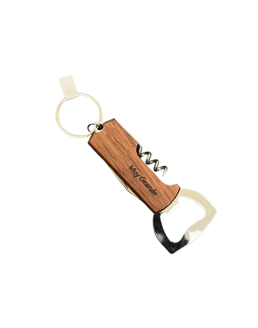 Muy Grande Barman's Wood Keychain