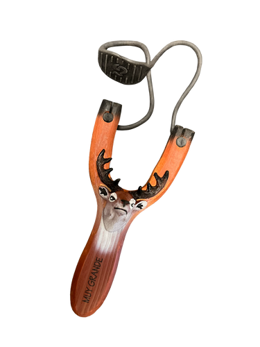 Muy Grande Carved Wood Slingshot