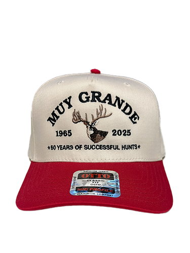Muy Grande 60th Anniversary Retro Cap - Khaki/Red