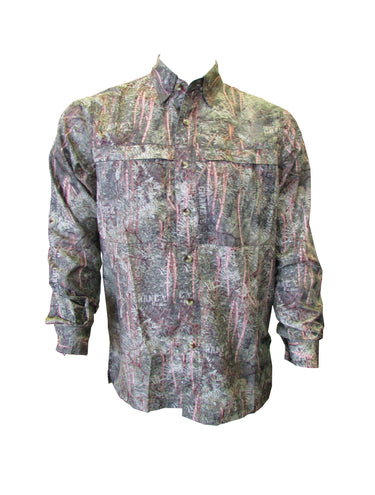 Muy Grande Camo Long Sleeve Button Up