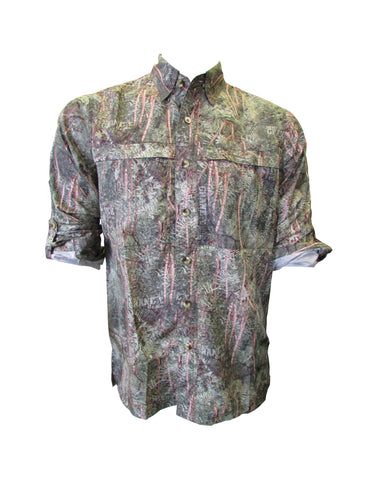 Muy Grande Camo Long Sleeve Button Up