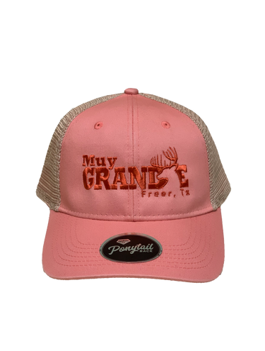 Muy Grande - Women's Ponytail Cap - Coral