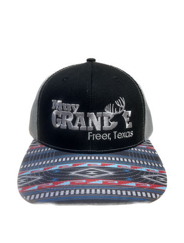 Muy Grande Printed Outdoor Cap Trucker - Black/Silver