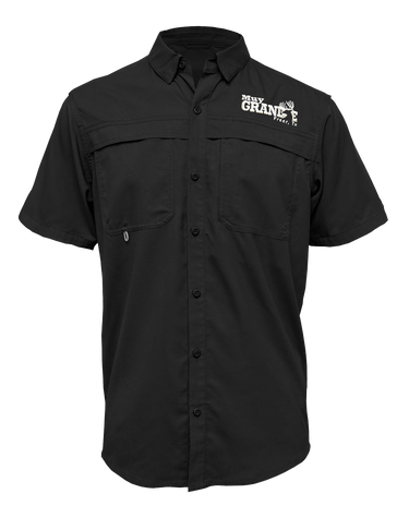 Muy Grande Short Sleeve Button - Black