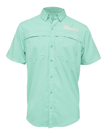 Muy Grande Short Sleeve Button - Seafoam