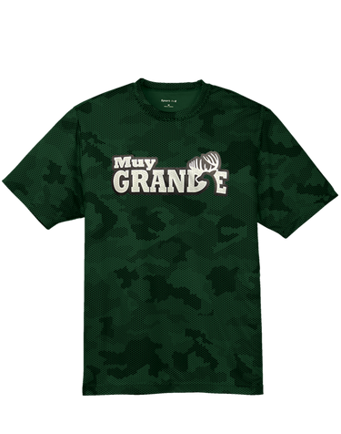 Muy Grande Youth Camo Hex Tee - Forest Green